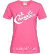Жіноча футболка Chevrolet надпись Яскраво-рожевий фото