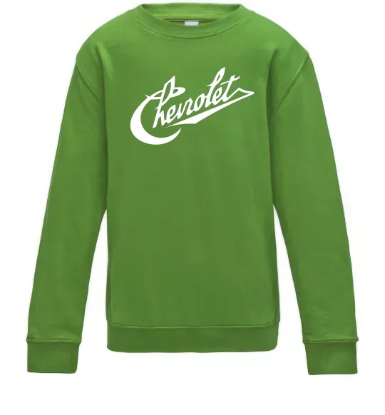 Дитячий світшот Chevrolet напис Лаймовий фото