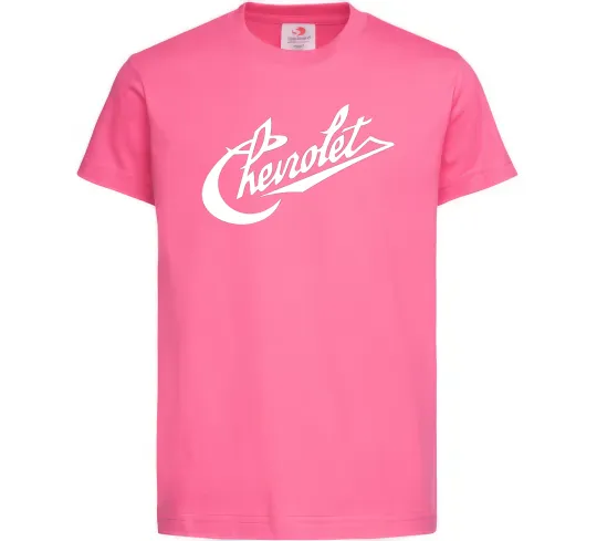 Дитяча футболка Chevrolet напис Яскраво-рожевий фото