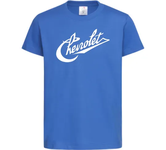 Дитяча футболка Chevrolet напис Яскраво-синій фото