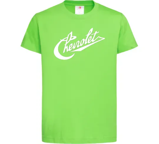 Дитяча футболка Chevrolet напис Лаймовий фото