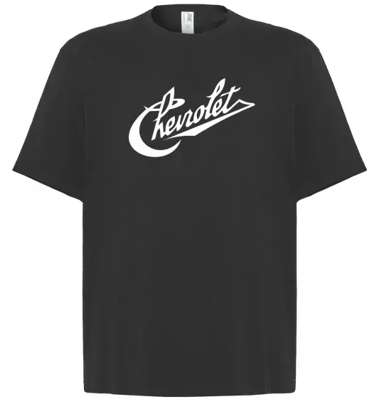 Футболка Оверсайз Chevrolet напис Чорний фото
