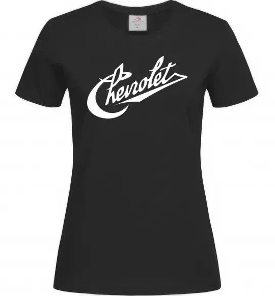 Жіноча футболка Chevrolet напис Чорний фото