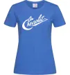 Жіноча футболка Chevrolet напис Яскраво-синій фото