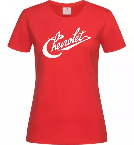 Жіноча футболка Chevrolet напис Червоний фото