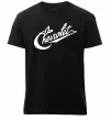 Чоловіча преміум футболка Chevrolet напис Чорний фото