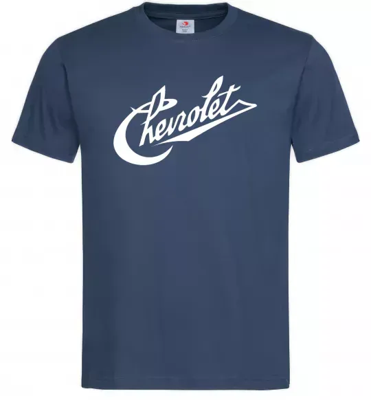 Чоловіча футболка Chevrolet напис Темно-синій фото