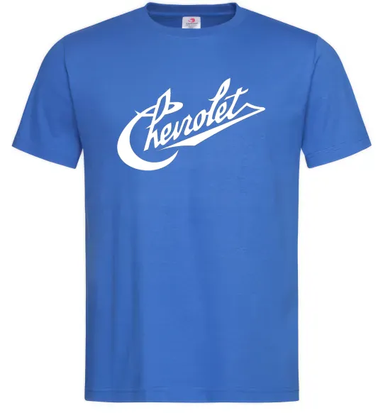 Чоловіча футболка Chevrolet напис Яскраво-синій фото