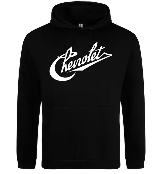 Чоловіча толстовка (худі) Chevrolet напис Чорний фото