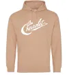 Чоловіча толстовка (худі) Chevrolet напис Пісочний фото