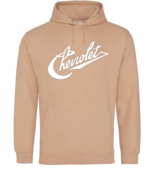 Жіноча толстовка (худі) Chevrolet напис Пісочний фото