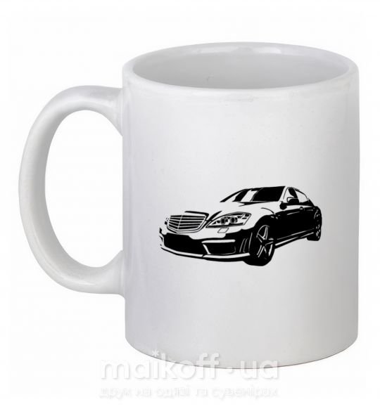 Чашка керамічна Mercedes car Білий фото
