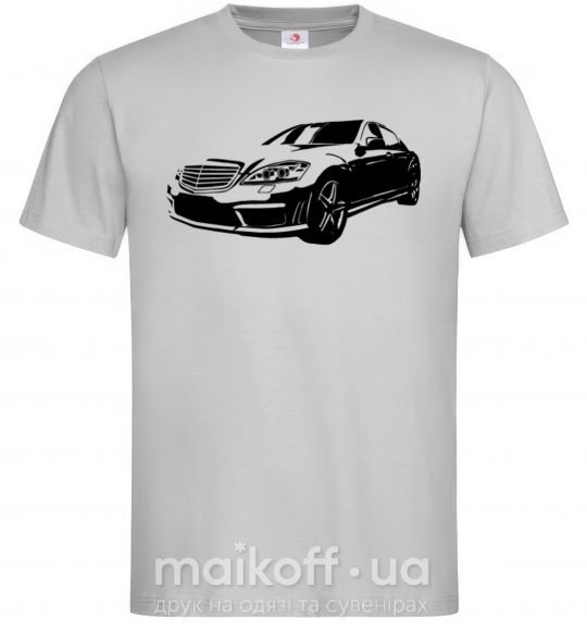 Мужская футболка Mercedes car Серый фото