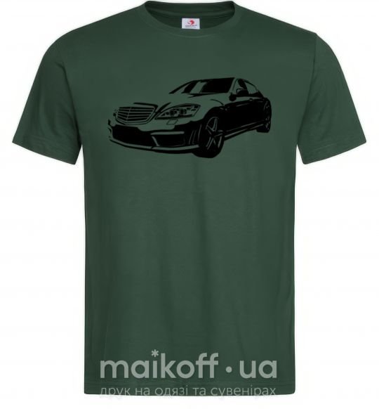 Мужская футболка Mercedes car Темно-зеленый фото