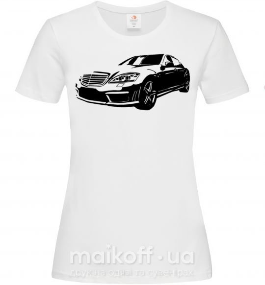 Женская футболка Mercedes car Белый фото