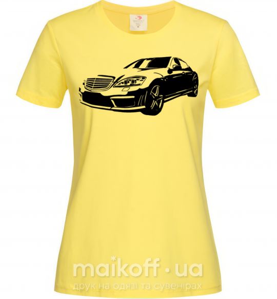 Женская футболка Mercedes car Лимонный фото