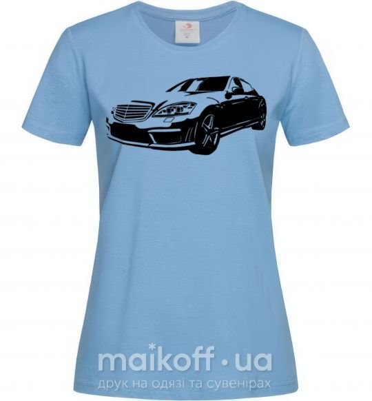 Жіноча футболка Mercedes car Блакитний фото