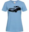 Женская футболка Mercedes car Голубой фото