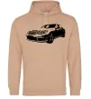 Мужская толстовка (худи) Mercedes car Песочный фото