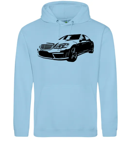 Мужская толстовка (худи) Mercedes car Голубой фото