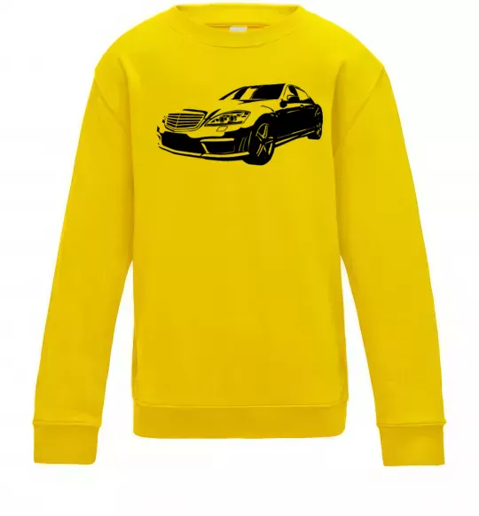 Детский Свитшот Mercedes car Солнечно желтый фото
