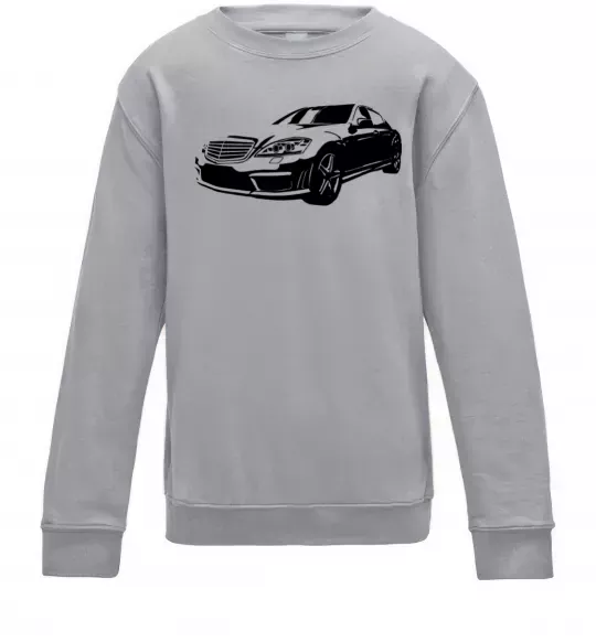 Детский Свитшот Mercedes car Серый меланж фото