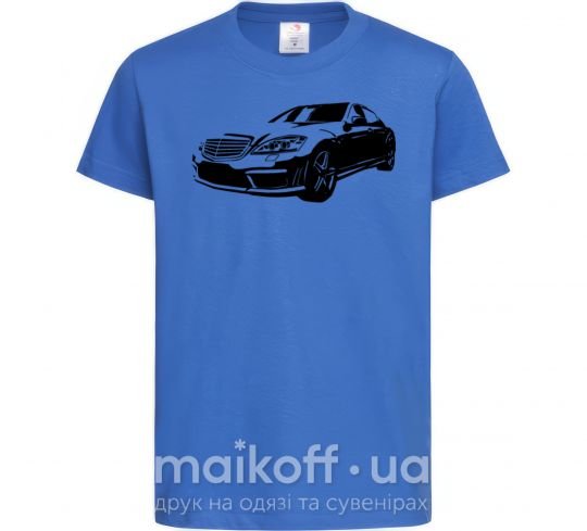 Детская футболка Mercedes car Ярко-синий фото