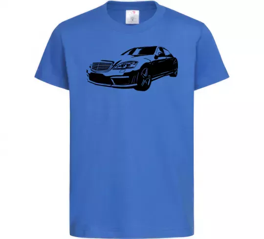 Детская футболка Mercedes car Ярко-синий фото
