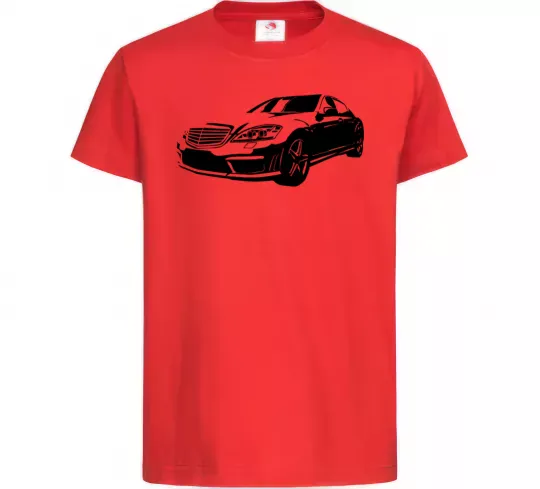 Детская футболка Mercedes car Красный фото