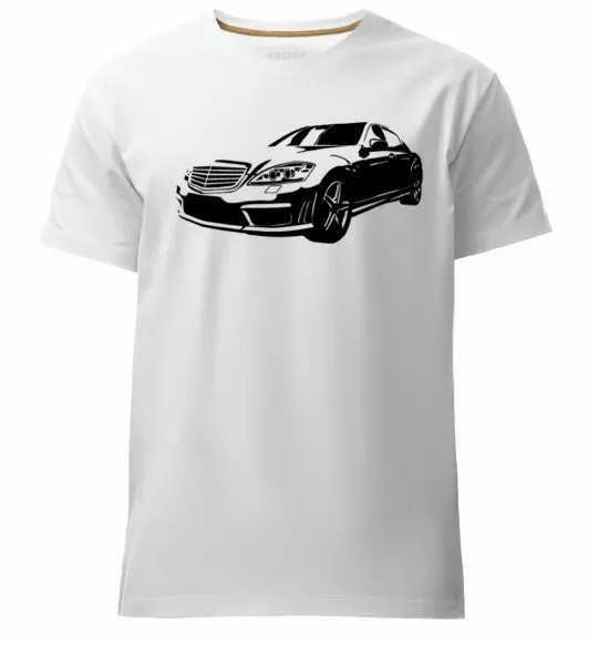 Чоловіча преміум футболка Mercedes car Білий фото