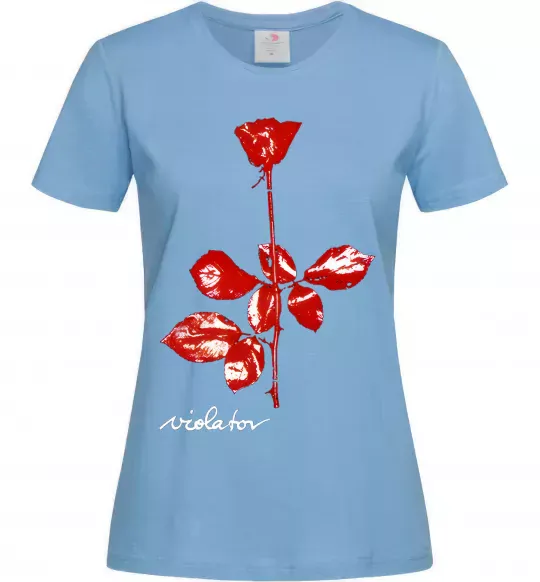 Женская футболка DepecheMode-Violator Голубой фото