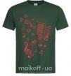 Чоловіча футболка Музыка микрофон Темно-зелений фото