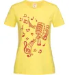 Жіноча футболка Музика мікрофон Лимонний фото