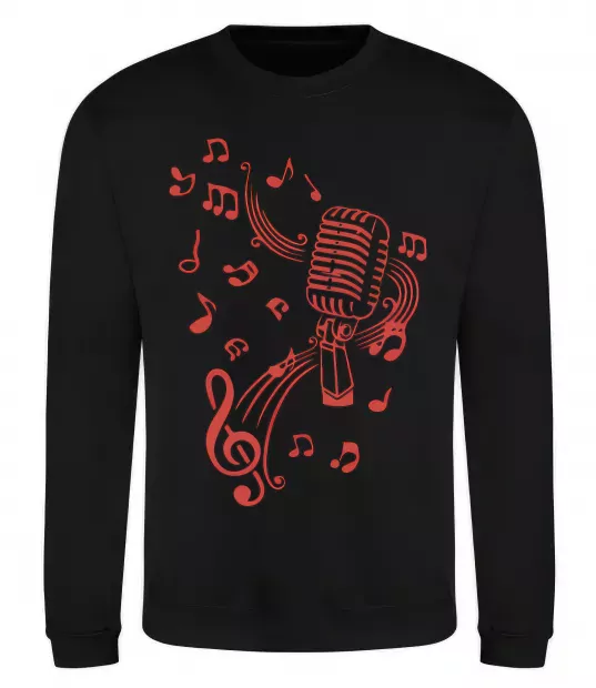 Свитшот Музика мікрофон Черный фото
