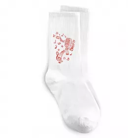 Носки Музика мікрофон Белый фото