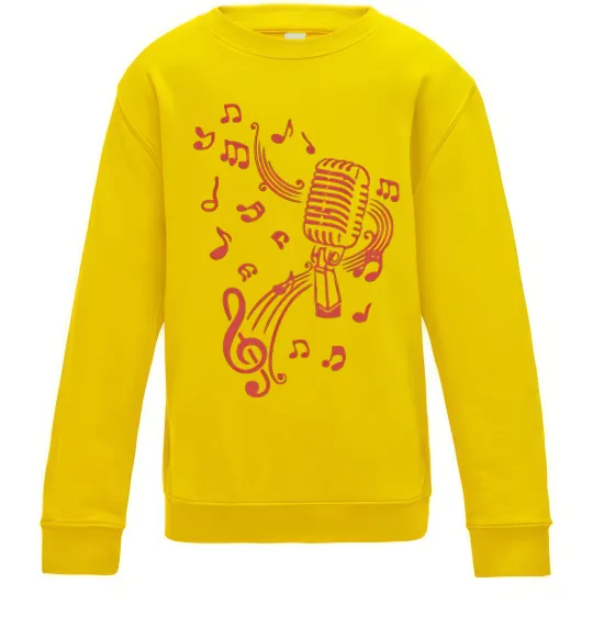 Детский Свитшот Музика мікрофон Солнечно желтый фото