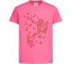 Детская футболка Музика мікрофон Ярко-розовый Детская футболка Музика мікрофон Ярко-розовый фото