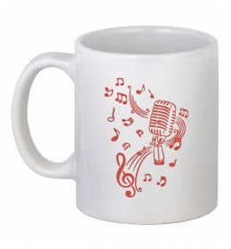 Чашка керамічна Музика мікрофон