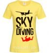 Женская футболка Sky diving Лимонный фото