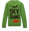 Детский Свитшот Sky diving Лаймовый фото