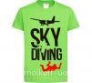 Дитяча футболка Sky diving Лаймовий фото