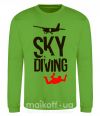 Світшот Sky diving Лаймовий фото