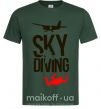 Мужская футболка Sky diving Темно-зеленый фото