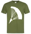 Чоловіча футболка Парашютист Оливковий фото