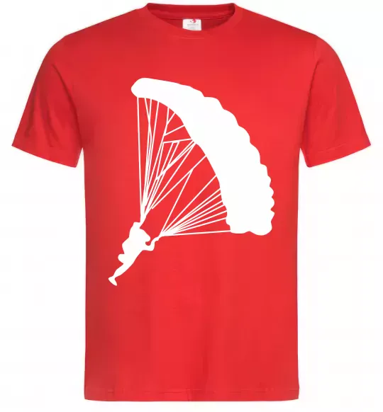 Чоловіча футболка Парашютист Червоний фото