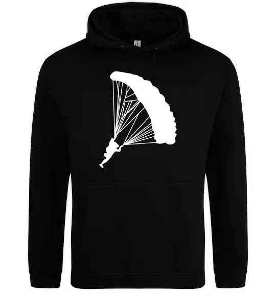 Женская толстовка (худи) Парашютист Черный фото