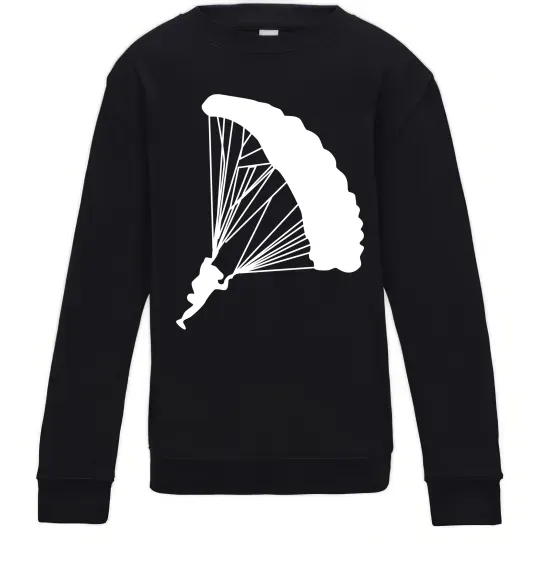 Детский Свитшот Парашютист Черный фото