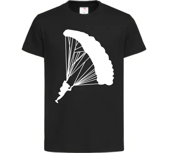 Дитяча футболка Парашютист Чорний фото