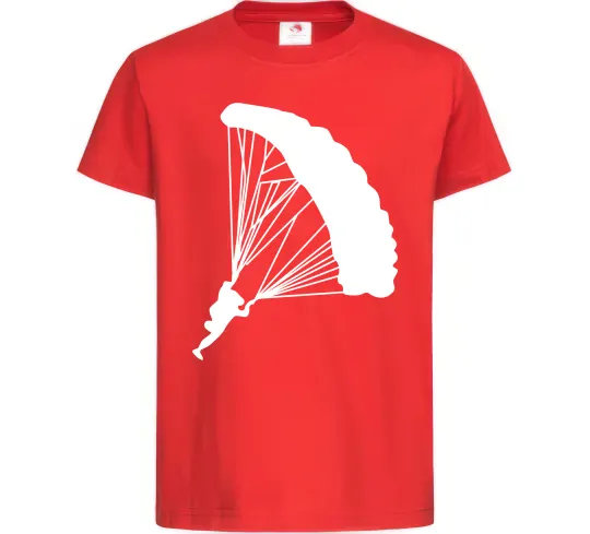 Дитяча футболка Парашютист Червоний фото