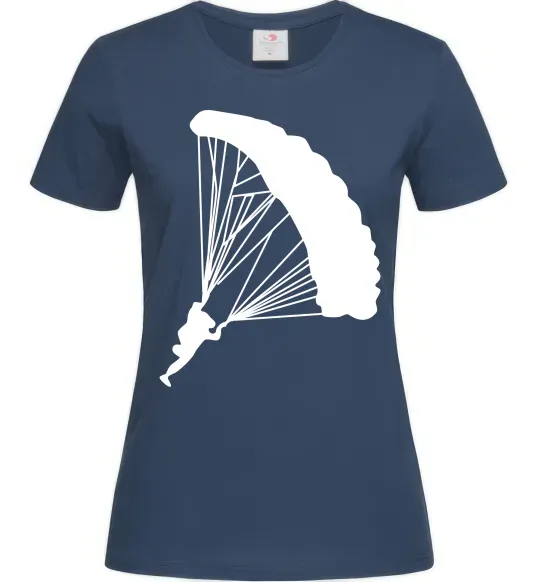 Женская футболка Парашютист Темно-синий фото